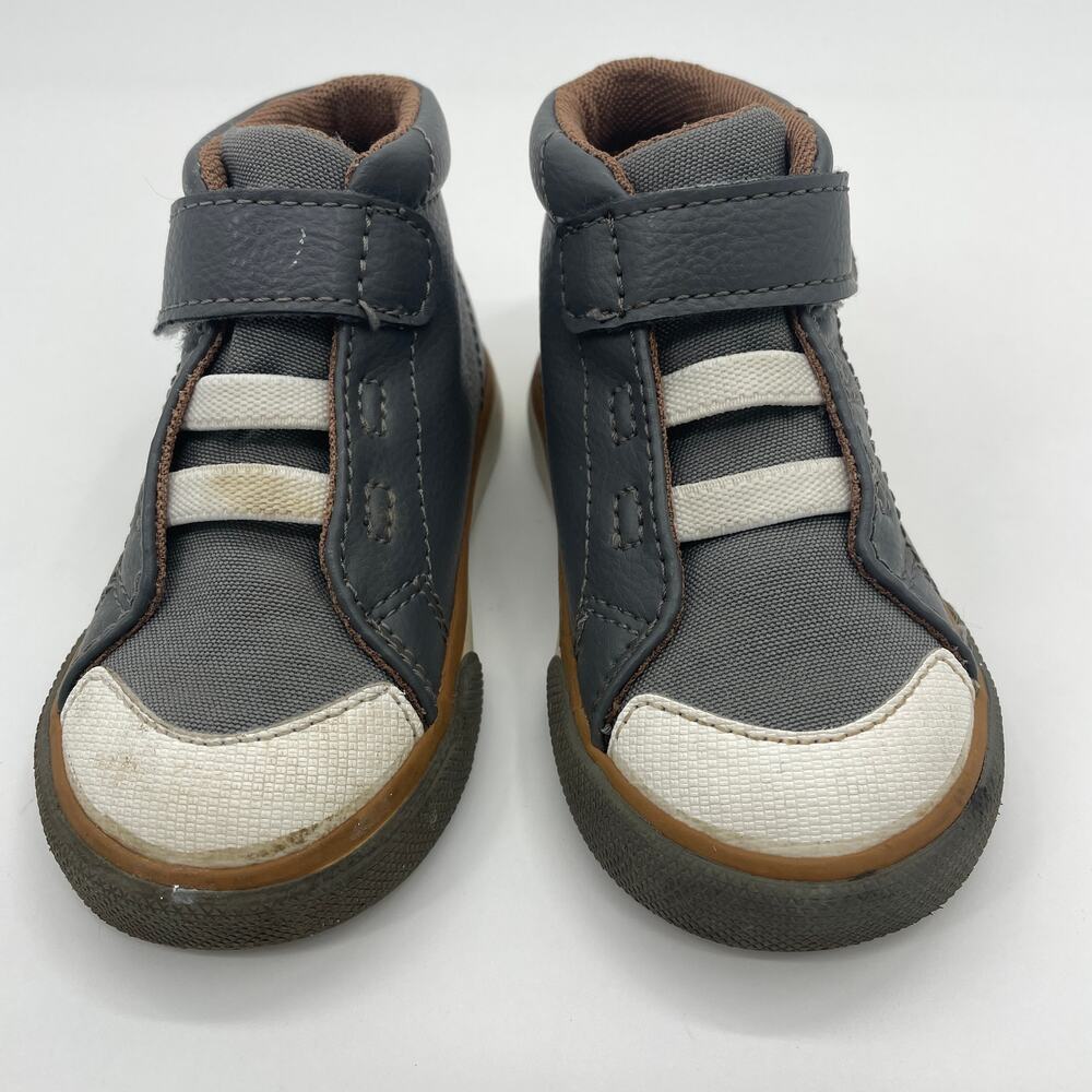 SEE KAI RUN Shoes Dane Hook Loop High Top Leather Sneakers Youth Size 5
